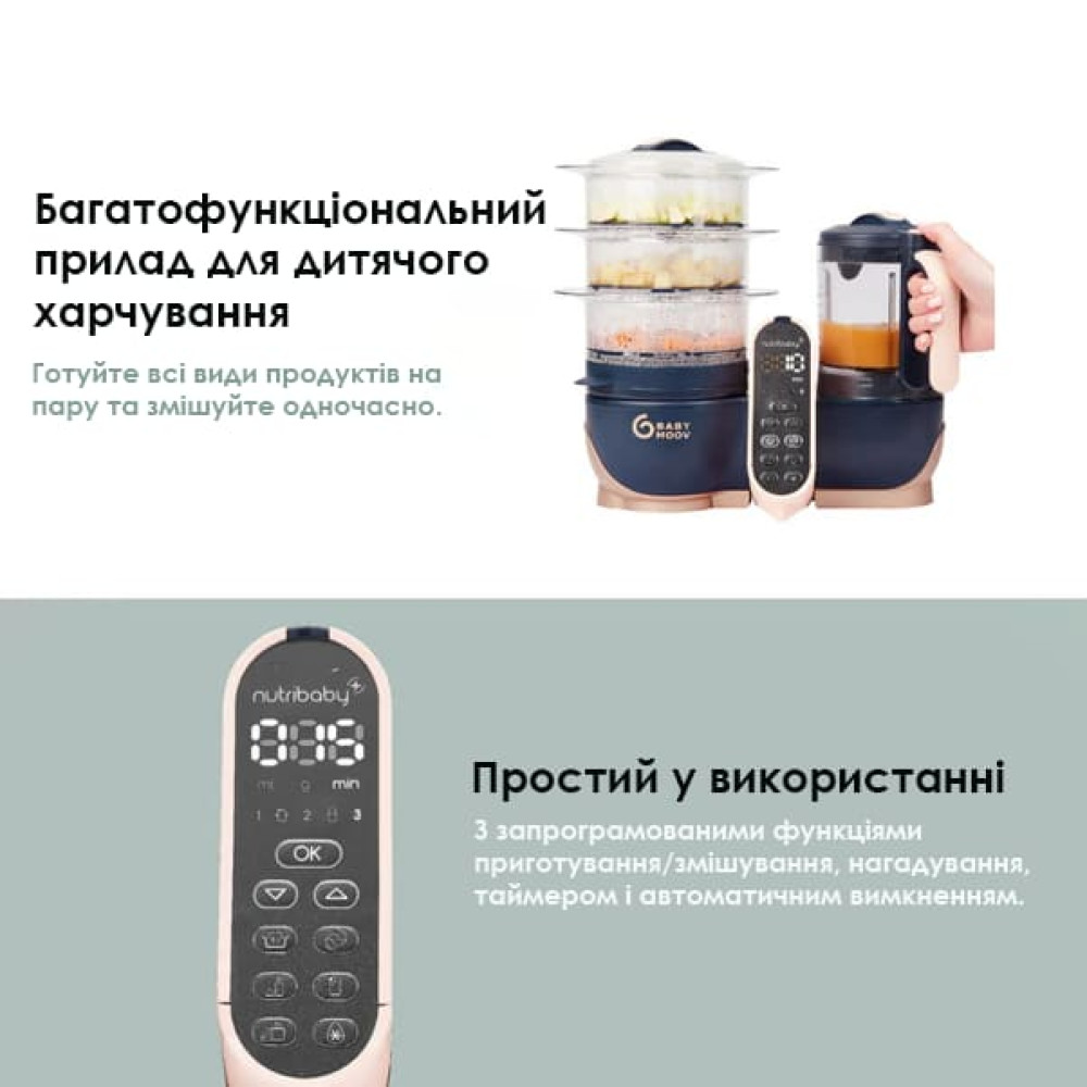 Блендер-пароварка Babymoov Nutribaby+ XL (A001127) Блендер-пароварка Babymoov Nutribaby+ XL (A001127)