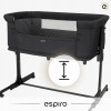 Espiro Cloud - приставная детская кроватка на колесах, манеж (4 колеса, регулировка высоты, сумка для переноски в комплекте) • 07 Gray Center