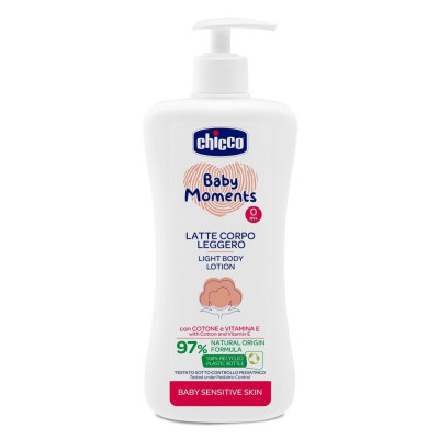 Chicco Baby Moments Лосьон для тела - для чувствительной кожи, с рождения, 500 мл