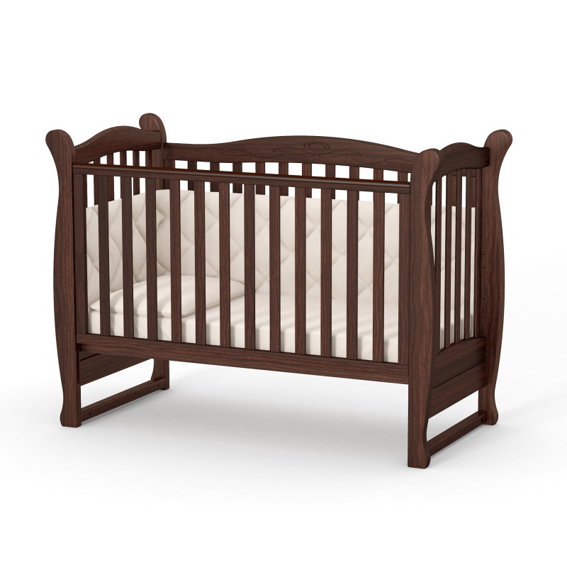 Veres LD15 | Верес ЛД15 - детская кроватка, подвижная боковая стенка (120x60 см) • Walnut | Ореховый