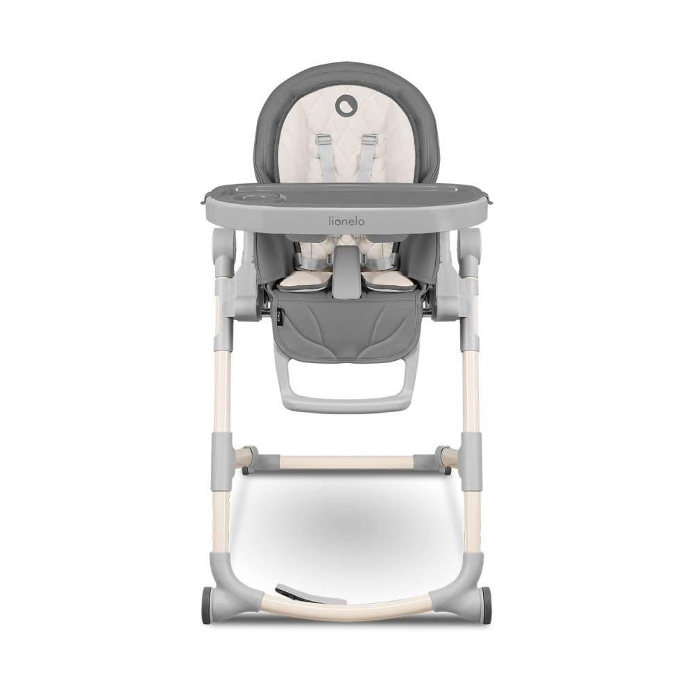 Lionelo Cora - стульчик для кормления от 6 месяцев до 3 лет • Stone Lionelo Cora - стульчик для кормления от 6 месяцев до 3 лет • Stone