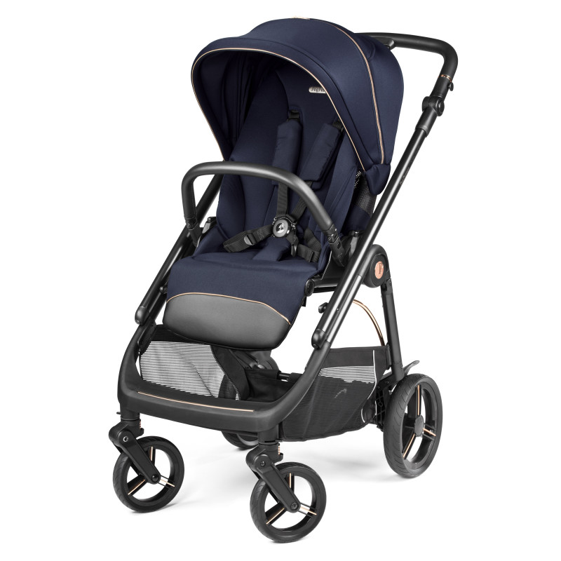 Peg Perego Veloce - всесезонна прогулянкова коляска, реверсивний прогулянковий блок, компактне складання • Blue Shine
