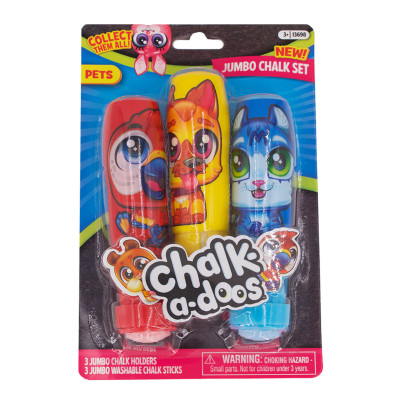 Scentos Chalk-a-doos Веселі улюбленці - кольорова крейда з утримувачем, 3 шт. (13698) Scentos Chalk-a-doos Веселі улюбленці - кольорова крейда з утримувачем, 3 шт. (13698)