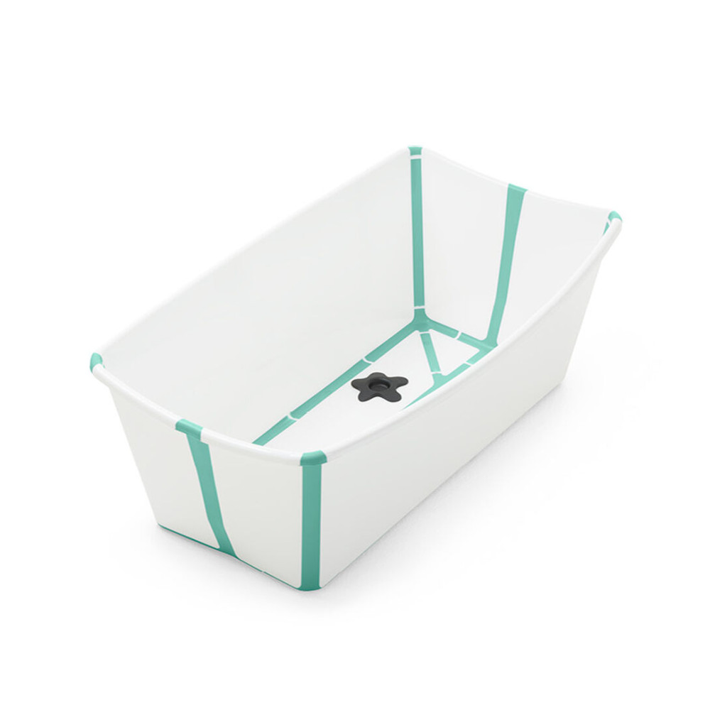 Stokke Flexi Bath - складана ванночка з термочутливою пробкою • White Aqua