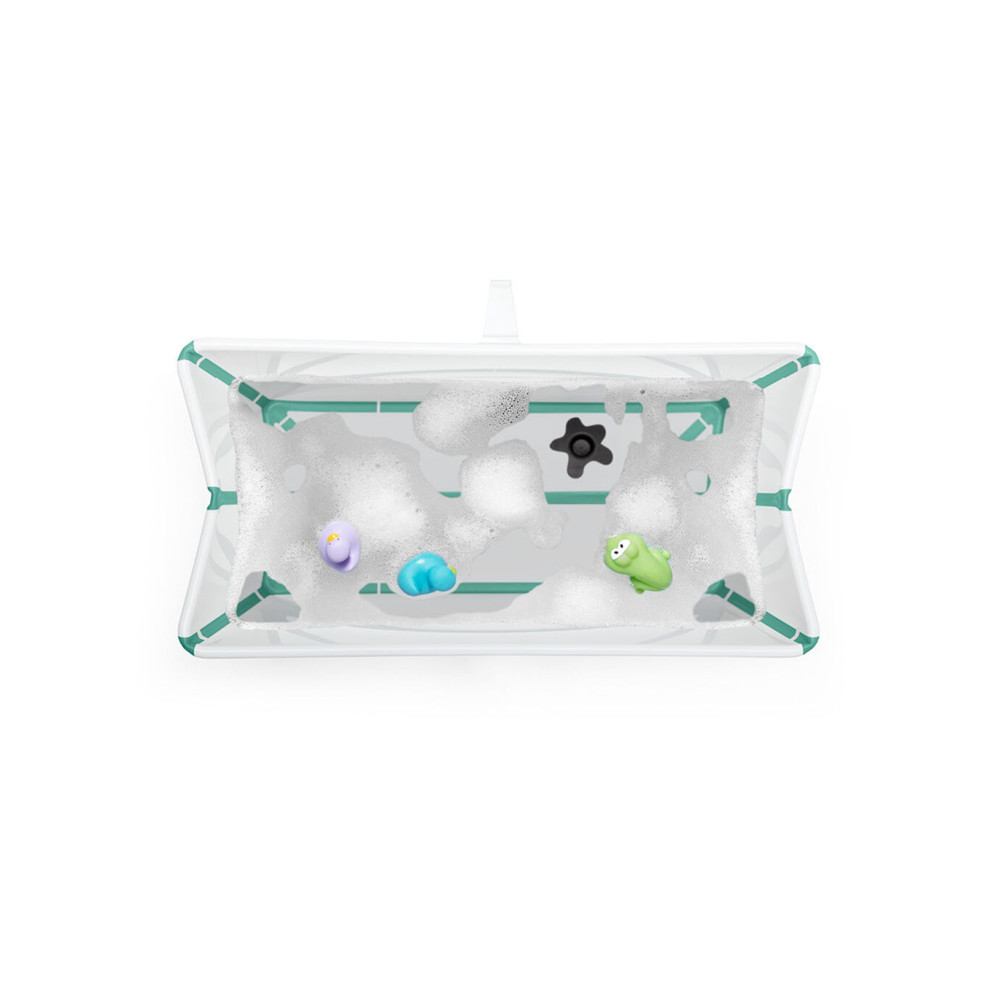 Stokke Flexi Bath - складана ванночка з термочутливою пробкою • White Aqua