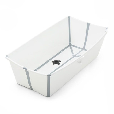 Stokke Flexi Bath XL - складана ванночка з термочутливою пробкою для дітей до 6 років • White Stokke Flexi Bath XL - складана ванночка з термочутливою пробкою для дітей до 6 років • White