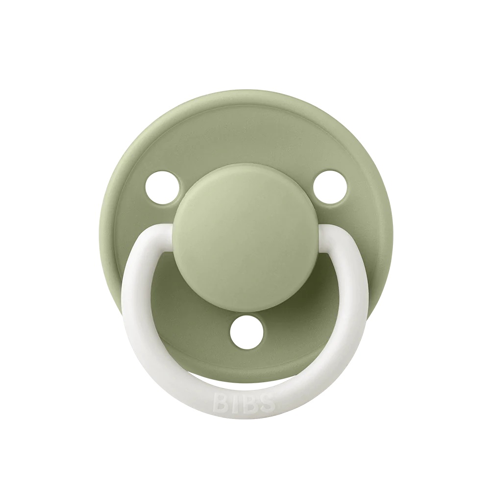 Пустышка Bibs De Lux 0-3 лет, силикон (sage glow)