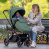 Carrello Alfa 2023 CRL-5508 - прогулочная коляска с реверсивным блоком (сиденье устанавливается лицом к маме), регулируется высота капюшона • Sea Green