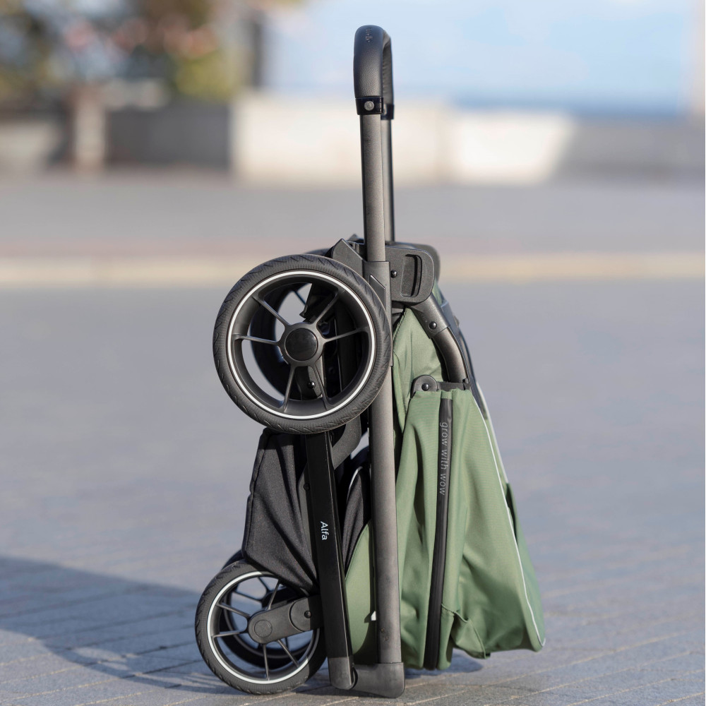 Carrello Alfa 2023 CRL-5508 - прогулочная коляска с реверсивным блоком (сиденье устанавливается лицом к маме), регулируется высота капюшона • Sea Green