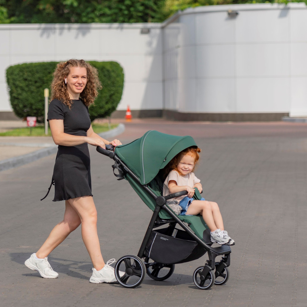 Carrello Bravo CRL-8512 - прогулянкова коляска для бездоріжжя, всесезонний візок • Forest Grey