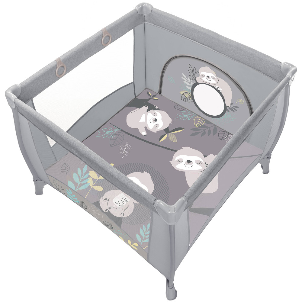 Дитячий манеж-ліжко Espiro Play Up 07 Light Gray