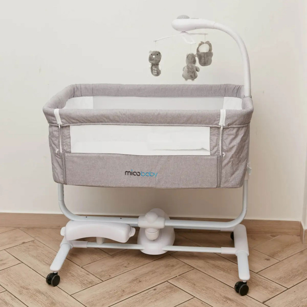 Приставне ліжечко Mioobaby Hugmee сірий (TY168 grey)