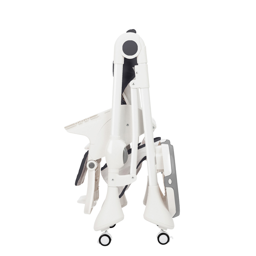 Carrello Caramel CRL-9501/3 - стульчик для кормления на колесиках (мягкий матрасик, корзина для игрушек) • Palette Grey