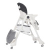 Carrello Caramel CRL-9501/3 - стульчик для кормления на колесиках (мягкий матрасик, корзина для игрушек) • Palette Grey