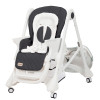 Carrello Caramel CRL-9501/3 - стульчик для кормления на колесиках (мягкий матрасик, корзина для игрушек) • Palette Grey