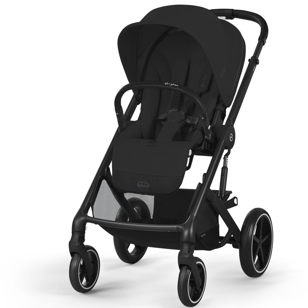 Cybex Balios S Lux 2025 - прогулочная коляска, всесезонная, с большими колесами, телескопическая регулировка ручки, большая корзина до 10 кг  • BLK Moon Black