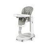 Peg Perego Tatamia Follow Me - стільчик для годування, шезлонг і гойдалка, екошкіра • Ice (сірий)