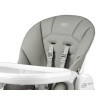 Peg Perego Tatamia Follow Me - стільчик для годування, шезлонг і гойдалка, екошкіра • Ice (сірий)