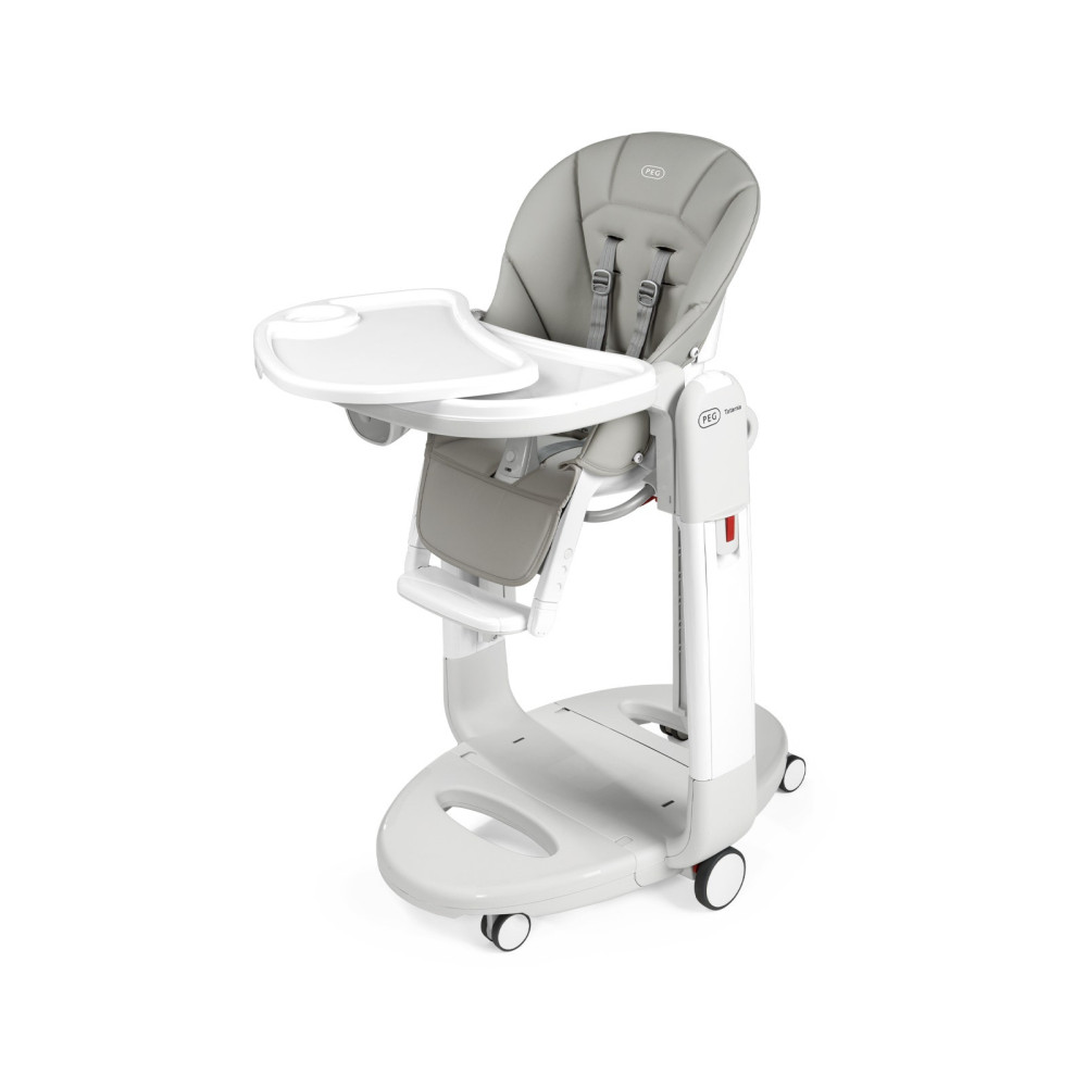 Peg Perego Tatamia Follow Me - стільчик для годування, шезлонг і гойдалка, екошкіра • Ice (сірий) Peg Perego Tatamia Follow Me - стільчик для годування, шезлонг і гойдалка, екошкіра • Ice (сірий)