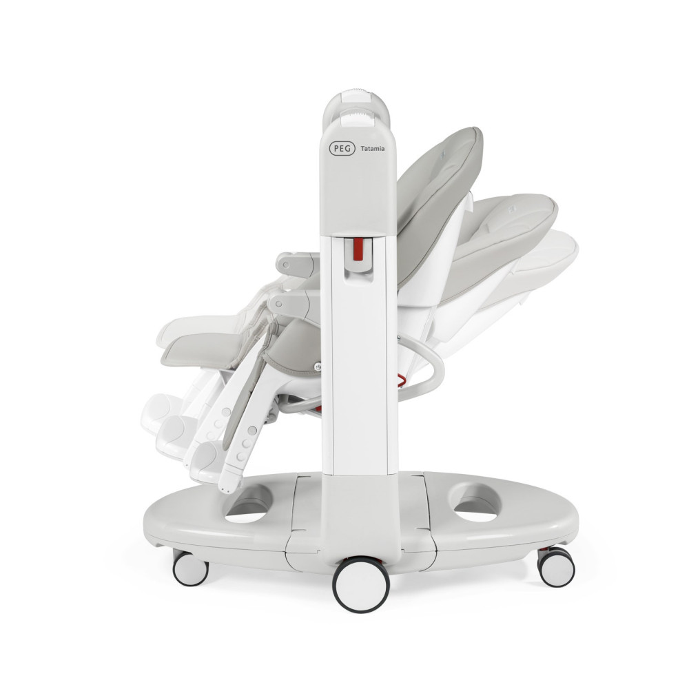 Peg Perego Tatamia Follow Me - стільчик для годування, шезлонг і гойдалка, екошкіра • Ice (сірий) Peg Perego Tatamia Follow Me - стільчик для годування, шезлонг і гойдалка, екошкіра • Ice (сірий)