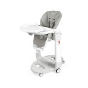Peg Perego Tatamia Follow Me - стільчик для годування, шезлонг і гойдалка, екошкіра • Ice (сірий)