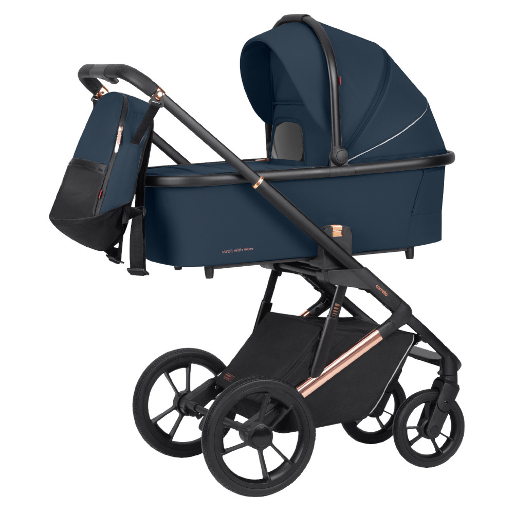 Carrello Sigma CRL-6509 - детская коляска 2 в 1, всесезонная коляска, двойная вентиляция люльки • Navy Blue