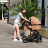 Carrello Sigma CRL-6509 - детская коляска 2 в 1, всесезонная коляска, двойная вентиляция люльки • Cream Beige