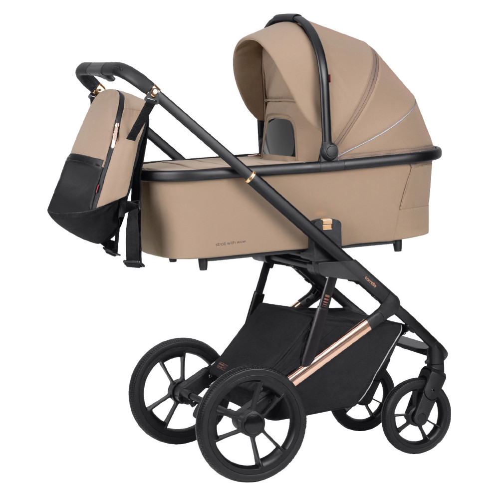 Carrello Sigma CRL-6509 - детская коляска 2 в 1, всесезонная коляска, двойная вентиляция люльки • Cream Beige