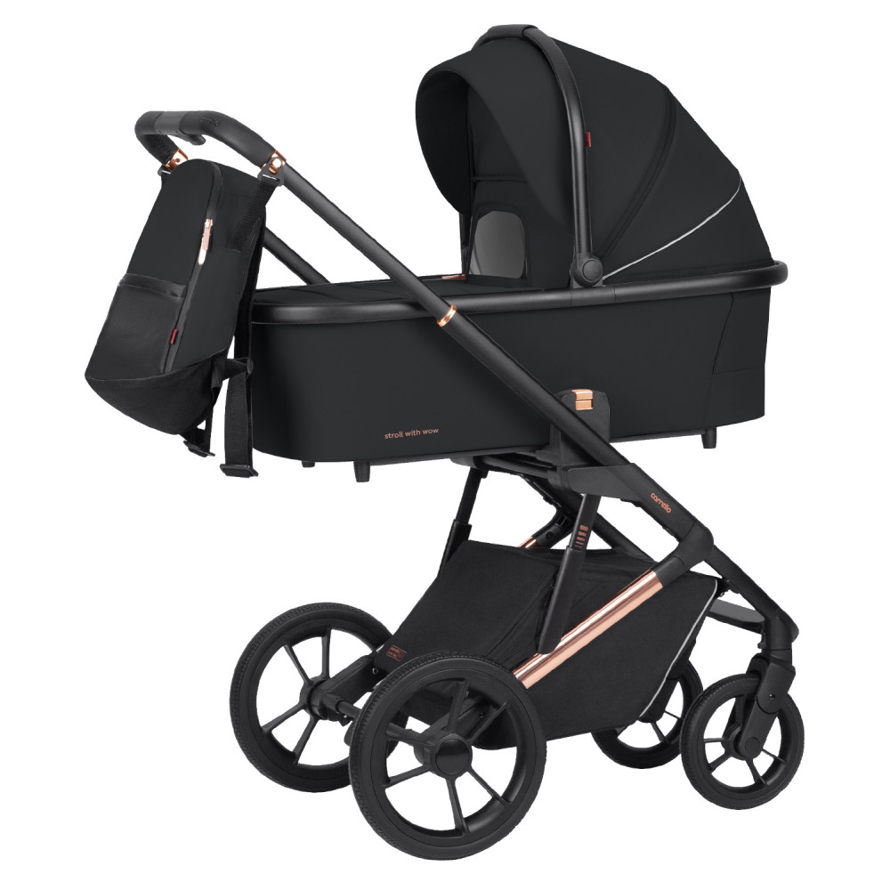 Carrello Sigma CRL-6509 - детская коляска 2 в 1, всесезонная коляска, двойная вентиляция люльки • Obsidian Black