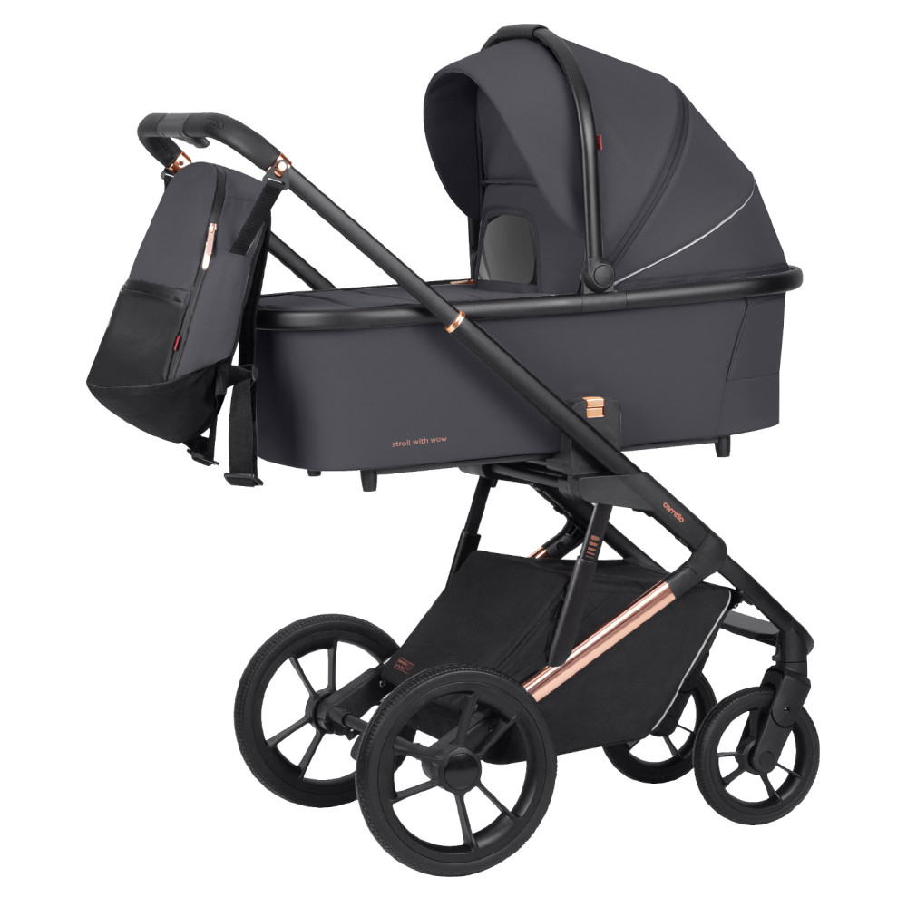 Carrello Sigma CRL-6509 - детская коляска 2 в 1, всесезонная коляска, двойная вентиляция люльки • Stone Grey