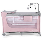Кровать-манеж с пеленатором Kinderkraft Leody Pink (KCLEOD00PNK00AC)