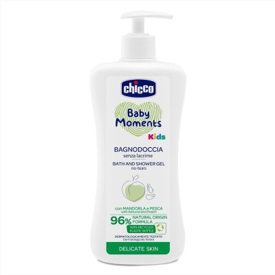 Chicco Baby Moments Kids Гель для душа 500 мл - с экстрактом миндаля и персика