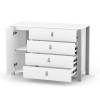 Veres Monaco | Верес Монако 1200 - детский комод (120 см) • White Graphite | Бело-графитовый