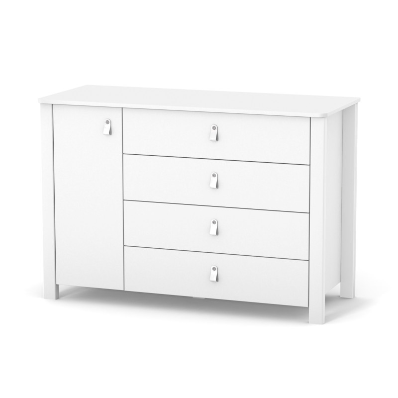 Veres Monaco | Верес Монако 1200 - дитячий комод (120 см) • White | Білий