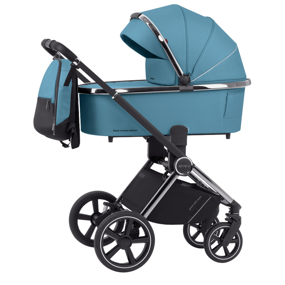 Коляска 2 в 1 Carrello Ultimo 2023 CRL-6511 Aqua Blue Chrome Frame