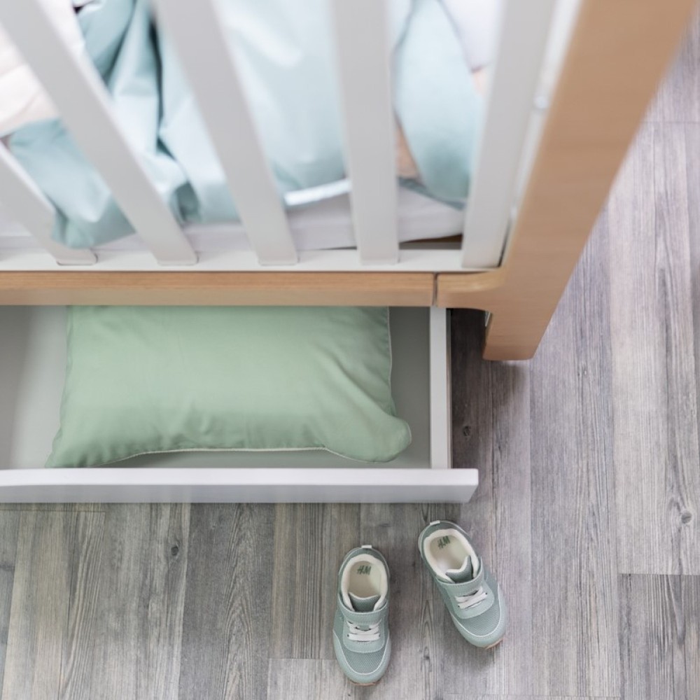 Veres Nice | Верес Ніцца - поперечний маятник з шухлядою до ліжечка Nice • White | Білий