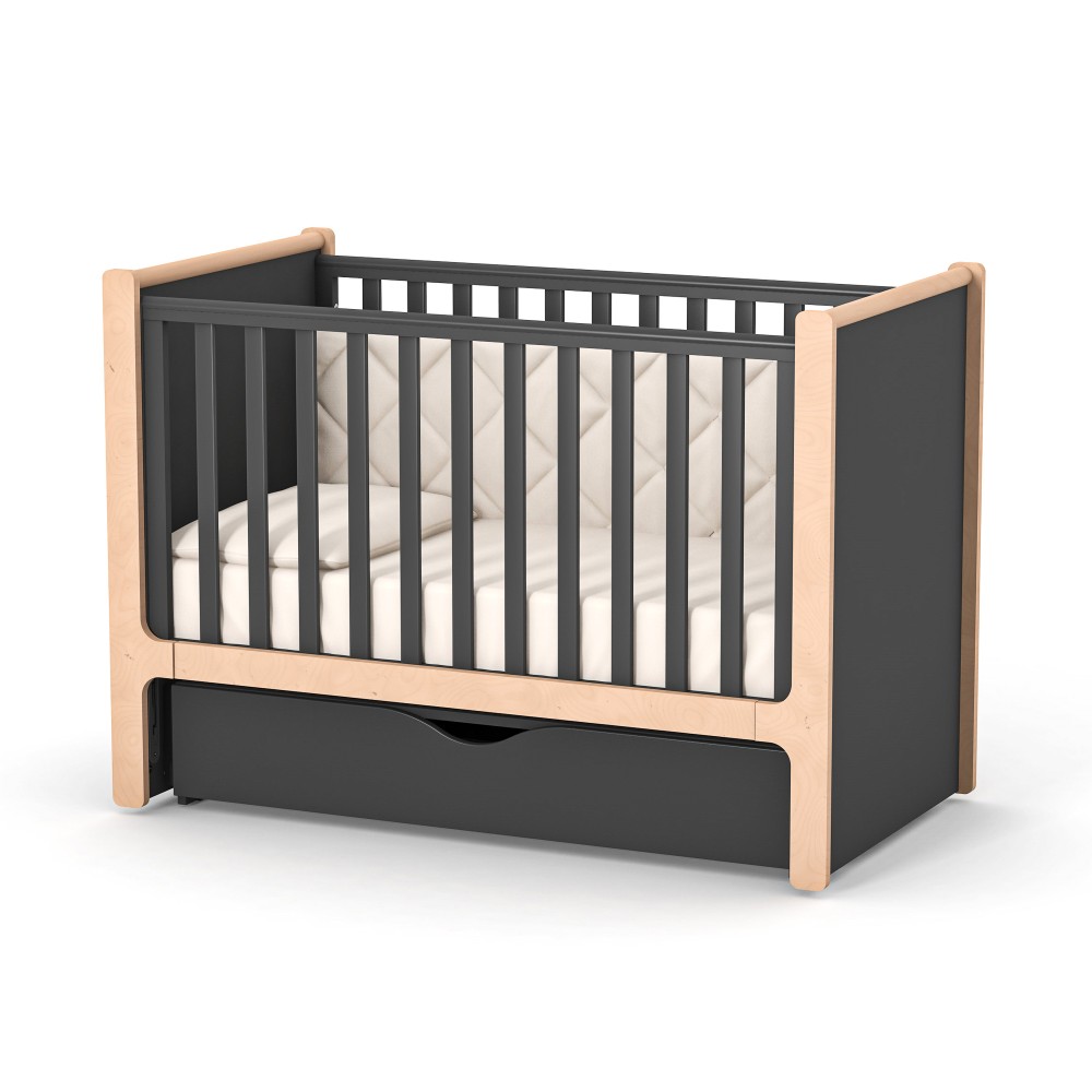 Veres Nice | Верес Ницца - поперечный маятник с ящиком для кроватки Nice • Anthracite Natural | Темно-серый