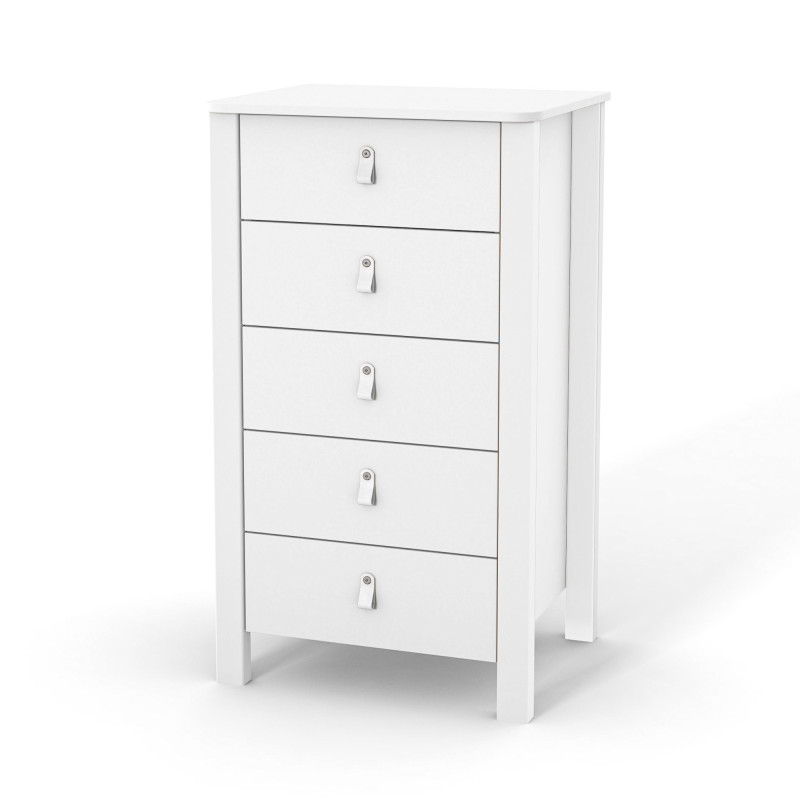 Veres Monaco | Верес Монако 600 - дитячий комод, високий (60 см) • White | Білий