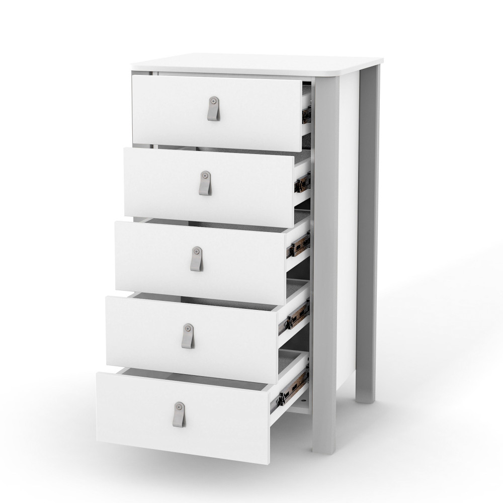 Veres Monaco | Верес Монако 600 - детский комод, высокий (60 см) • White Grey | Бело-серый