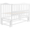Ліжечко Babyroom Зайченя ZL201 маятник поздовжнього гойдання, відкидна боковина, біла (625878)