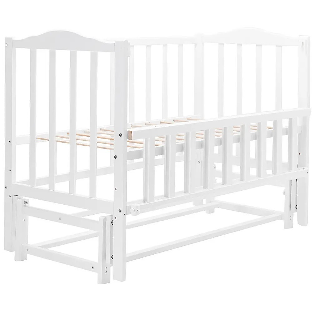 Ліжечко Babyroom Зайченя ZL201 маятник поздовжнього гойдання, відкидна боковина, біла (625878) Ліжечко Babyroom Зайченя ZL201 маятник поздовжнього гойдання, відкидна боковина, біла (625878)