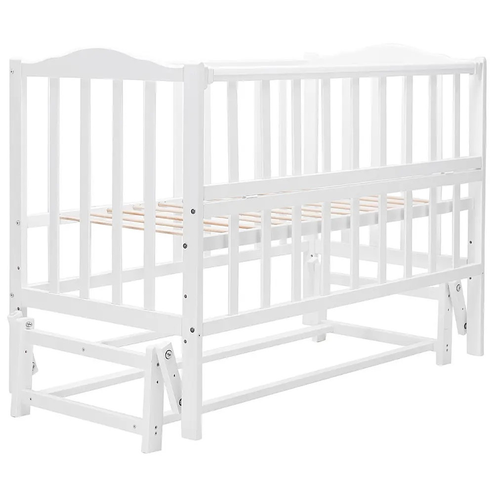Ліжечко Babyroom Зайченя ZL201 маятник поздовжнього гойдання, відкидна боковина, біла (625878) Ліжечко Babyroom Зайченя ZL201 маятник поздовжнього гойдання, відкидна боковина, біла (625878)