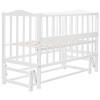 Ліжечко Babyroom Зайченя ZL201 маятник поздовжнього гойдання, відкидна боковина, біла (625878)