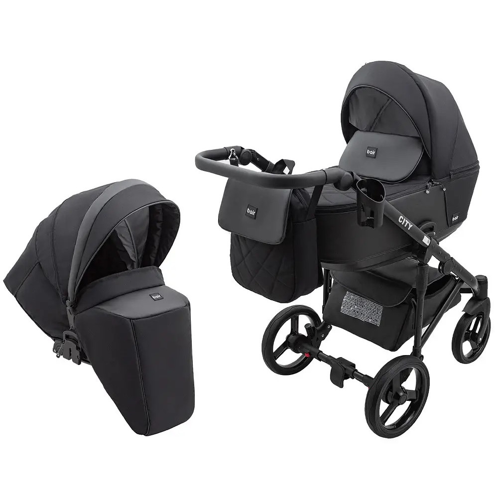 Коляска 2 в 1 Bair City Soft 452 черный (680691) Коляска 2 в 1 Bair City Soft 452 черный (680691)