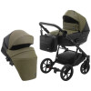 Коляска 2 в 1 Bair Kiwi шкіра 100% BK-11/15 хакі-чорний (625454)
