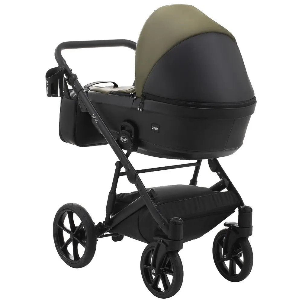 Коляска 2 в 1 Bair Kiwi шкіра 100% BK-11/15 хакі-чорний (625454) Коляска 2 в 1 Bair Kiwi шкіра 100% BK-11/15 хакі-чорний (625454)