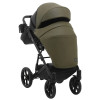 Коляска 2 в 1 Bair Kiwi шкіра 100% BK-11/15 хакі-чорний (625454)