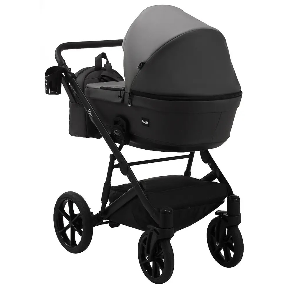 Коляска 2 в 1 Bair Kiwi шкіра 100% BK-21/15 сірий-графіт (625452) Коляска 2 в 1 Bair Kiwi шкіра 100% BK-21/15 сірий-графіт (625452)