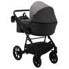 Коляска 2 в 1 Bair Kiwi шкіра 100% BK-21/15 сірий-графіт (625452)