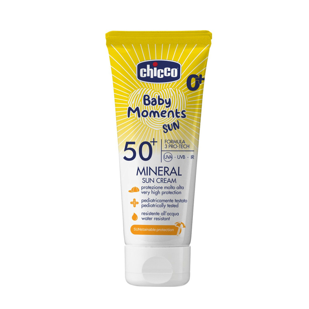 Крем солнцезащитный минеральный Chicco Baby Moments SUN, SPF 50+, 75 мл (11259.00)
